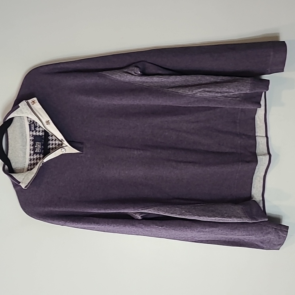 Nat Nast Luxury Originals Mens Large 1/4 Zip Mock Neck‎ Sweater Outdoor Cotton